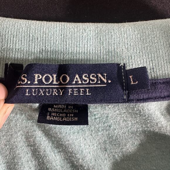 U.S. Polo Assn. Luxury Feel Teal Men's Polo Size L Golf Office Casual Comfy - Picture 3 of 6